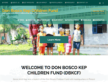 Tablet Screenshot of donboscokepchildrenfund.org